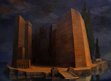 Print of Surrealism Architecture Paintings by Nina Pancheva-Kirkova