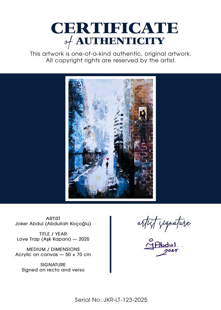 Original Abstract Expressionism Love Painting by Joker Abdul