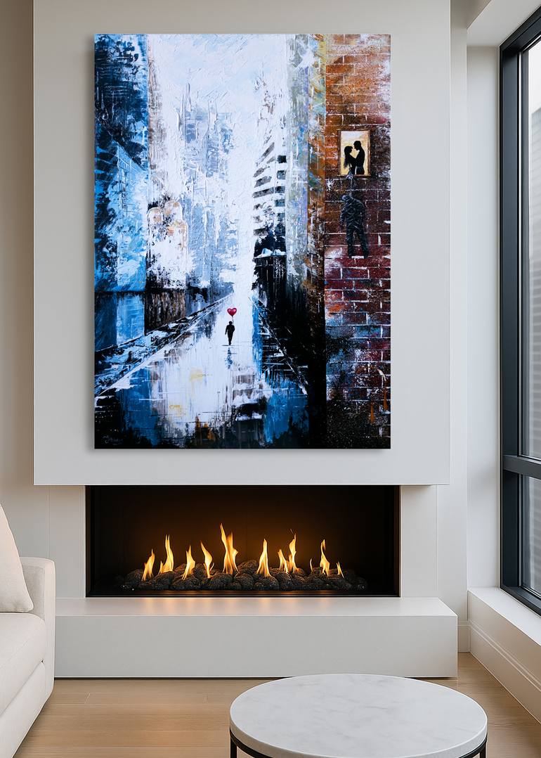 Original Abstract Expressionism Love Painting by Joker Abdul