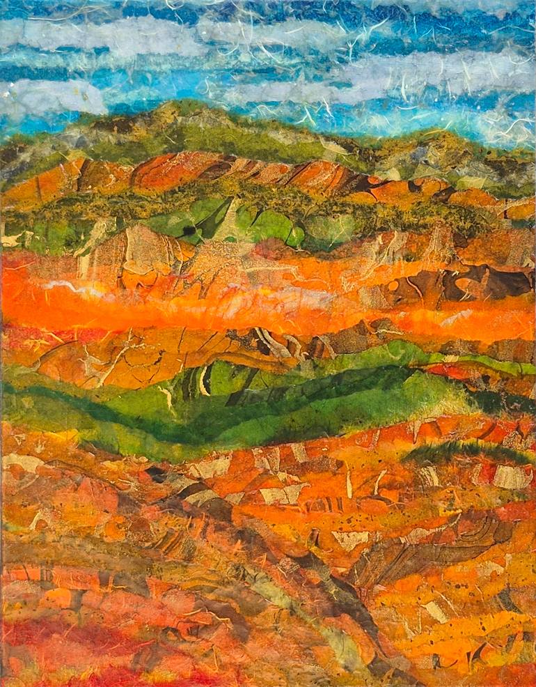 Original Abstract Landscape Collage by Dave Popino
