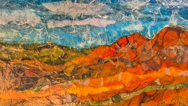 Original Abstract Landscape Collage by Dave Popino