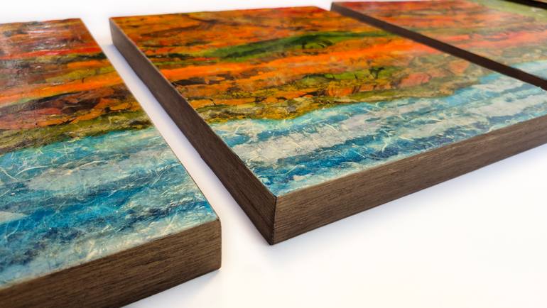 Original Abstract Landscape Collage by Dave Popino