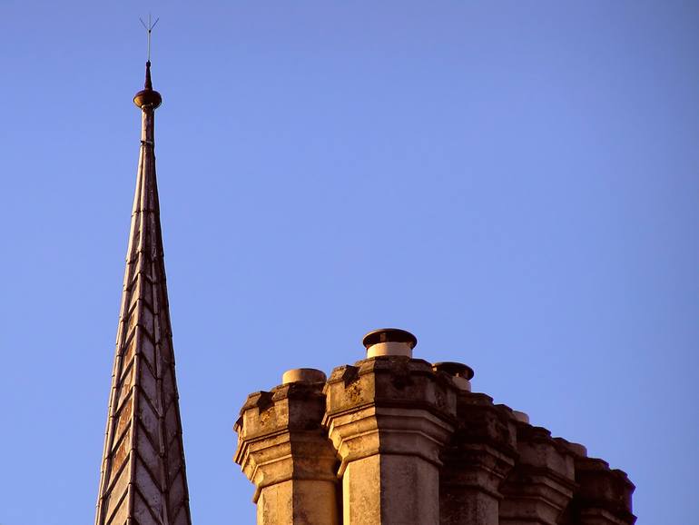 Original Architecture Photography by Eugene Gorny | Contemporary Art on Paper | Spire and Chimneys