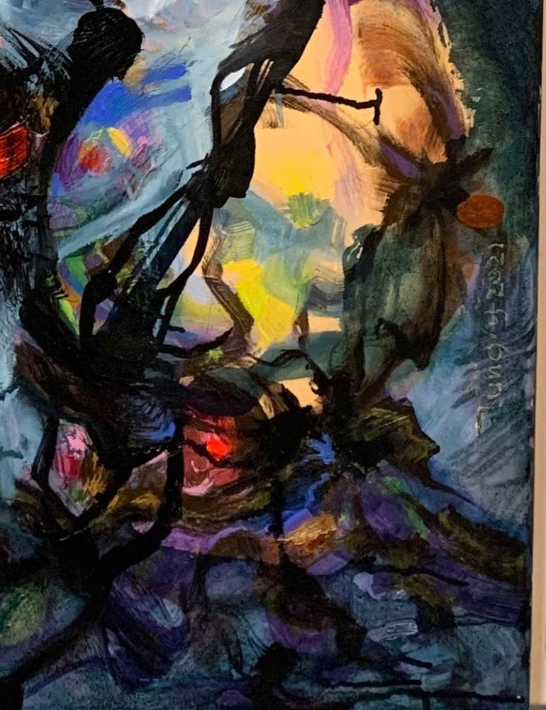 Original Abstract Expressionism Abstract Painting by Tung Vy