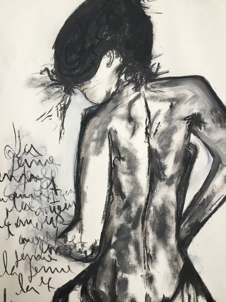 Original Expressionism Nude Painting by Safe Art