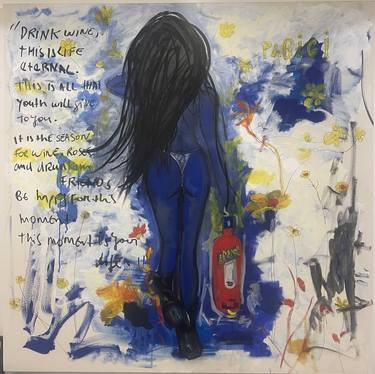 Original Expressionism Nude Painting by Safe Art