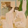 Japanese bath, lower panel, 24x24"x2"  Birch panel