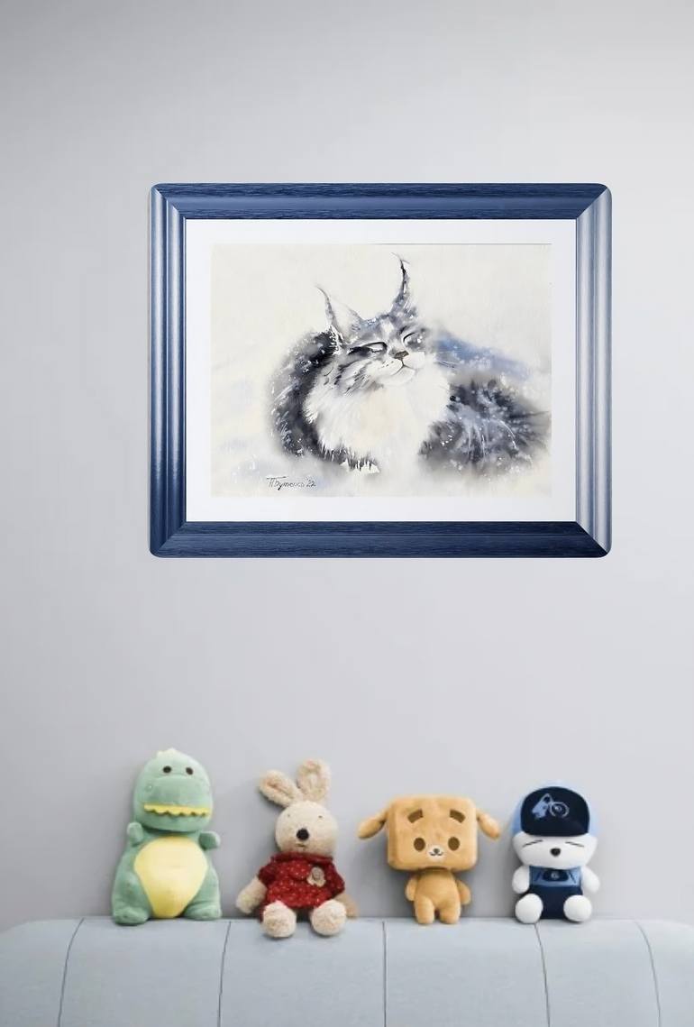 Original Illustration Animal Painting by Natalia Butenko