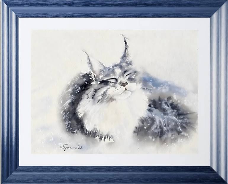 Original Illustration Animal Painting by Natalia Butenko