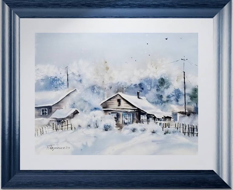 Original Illustration Landscape Painting by Natalia Butenko