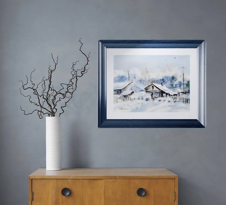 Original Illustration Landscape Painting by Natalia Butenko