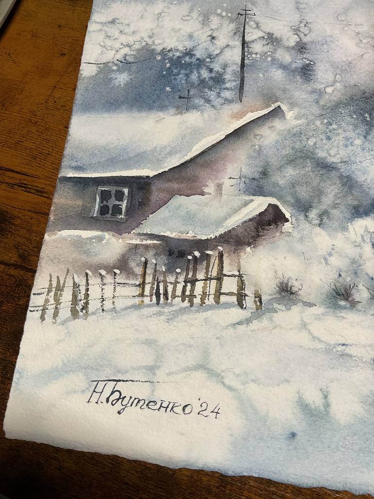 Original Illustration Landscape Painting by Natalia Butenko