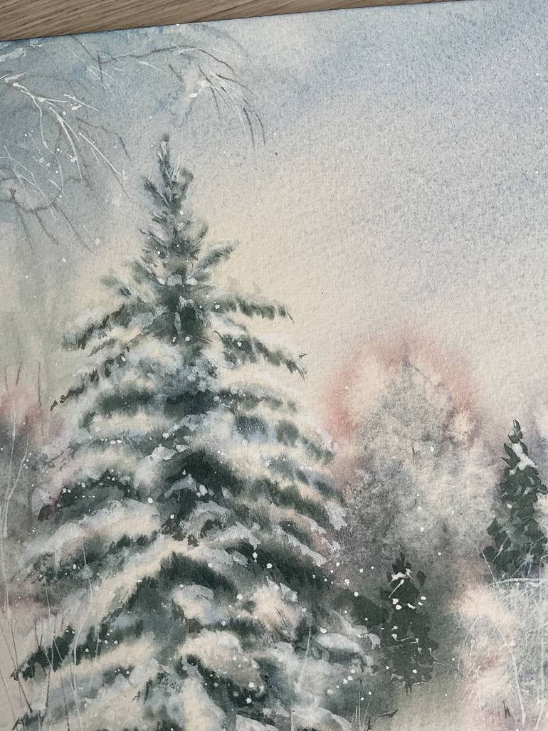 Original Illustration Landscape Painting by Natalia Butenko