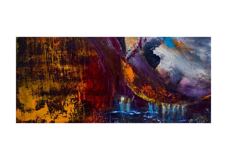 Original Abstract Expressionism Abstract Painting by Fathi Aref