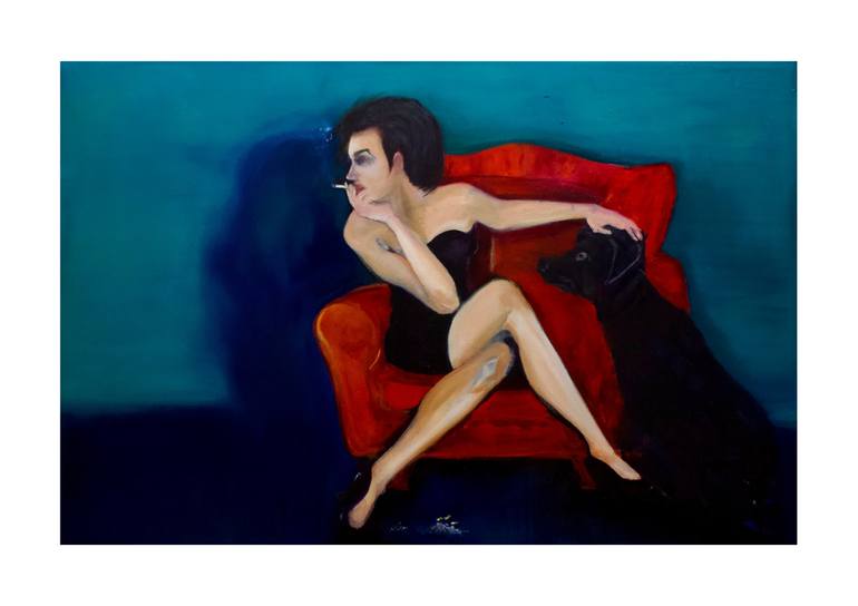 Original Abstract Expressionism Abstract Painting by Fathi Aref