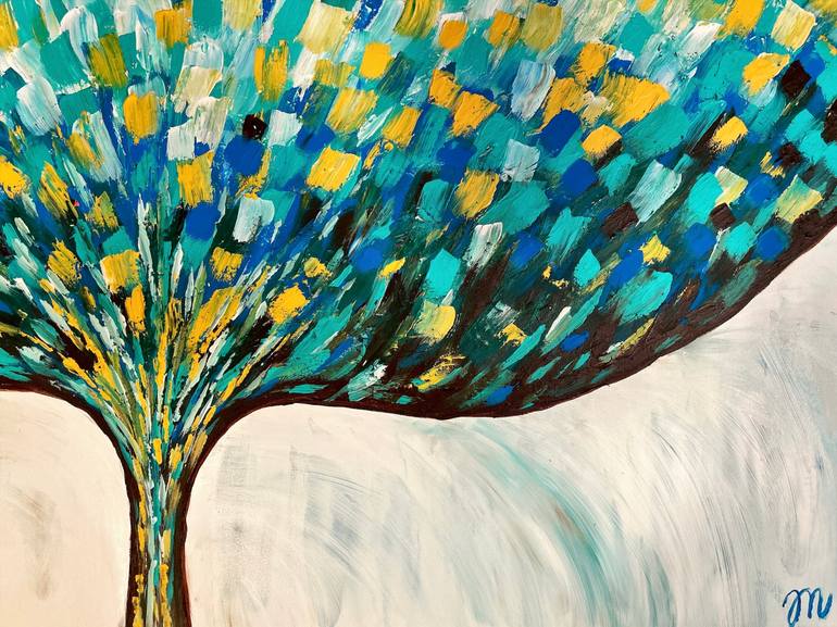 Original Abstract Expressionism Abstract Painting by Magdolna Juhasz