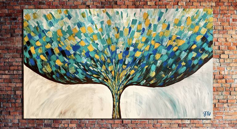 Original Abstract Expressionism Abstract Painting by Magdolna Juhasz