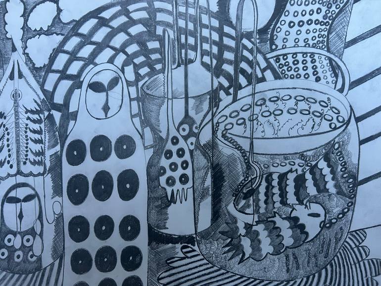 Original Surrealism Still Life Drawing by Michelle Aldridge