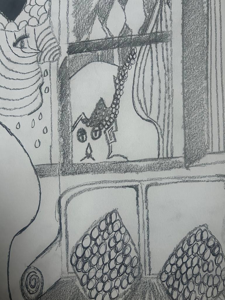 Original Surrealism Fantasy Drawing by Michelle Aldridge
