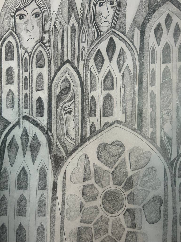 Original Art Nouveau Architecture Drawing by Michelle Aldridge
