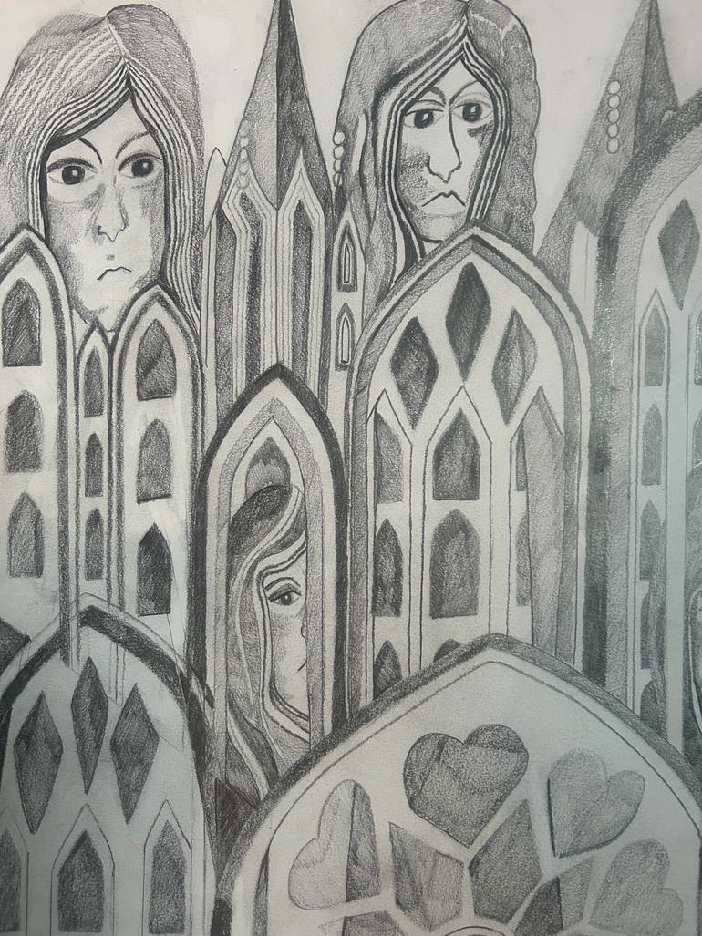 Original Art Nouveau Architecture Drawing by Michelle Aldridge