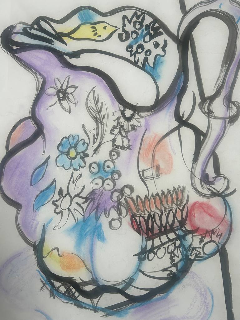 Original Art Nouveau Still Life Drawing by Michelle Aldridge