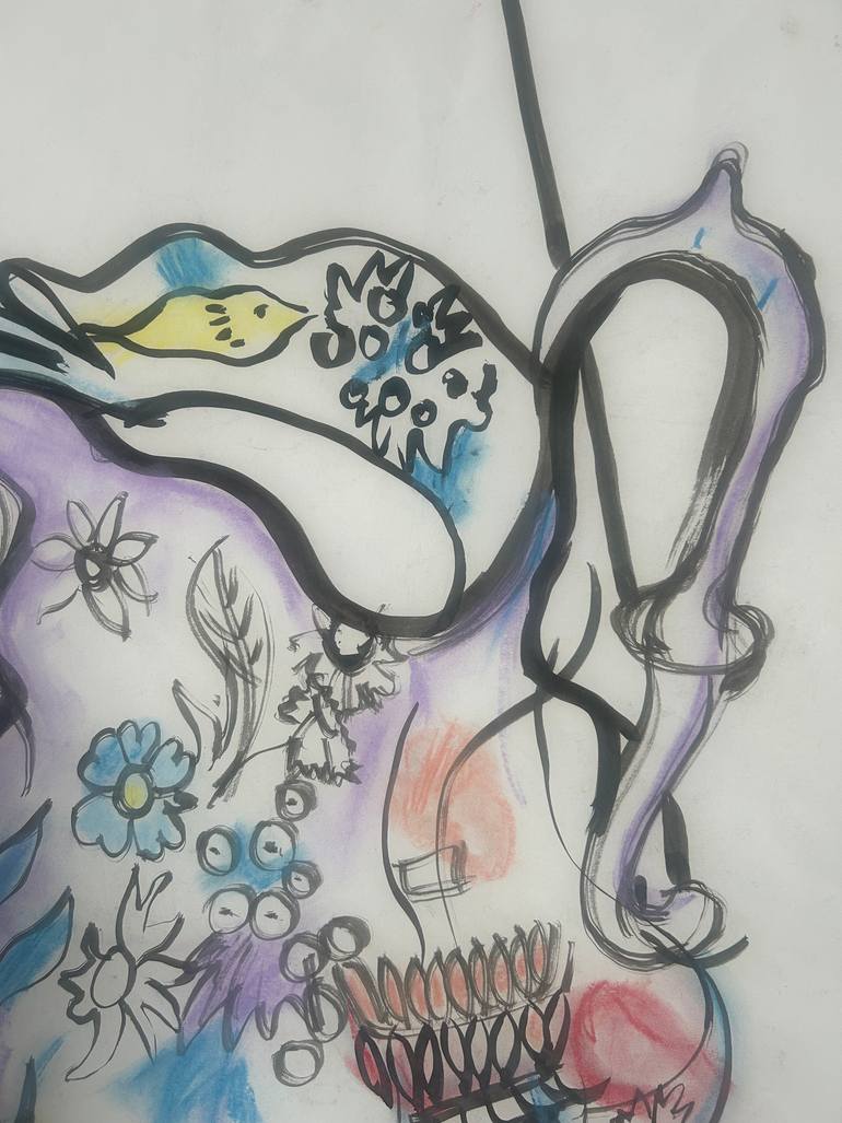 Original Art Nouveau Still Life Drawing by Michelle Aldridge