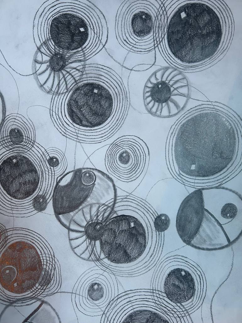 Original Art Nouveau Abstract Drawing by Michelle Aldridge