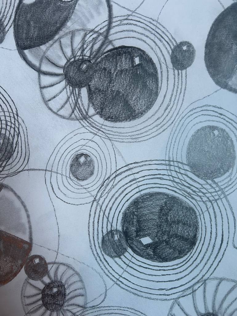 Original Art Nouveau Abstract Drawing by Michelle Aldridge