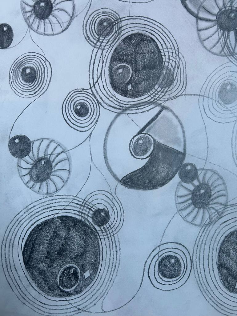 Original Art Nouveau Abstract Drawing by Michelle Aldridge