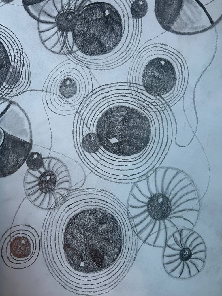 Original Art Nouveau Abstract Drawing by Michelle Aldridge