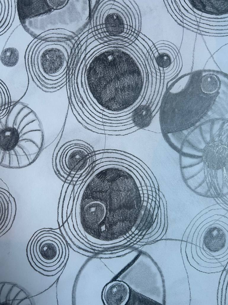 Original Art Nouveau Abstract Drawing by Michelle Aldridge