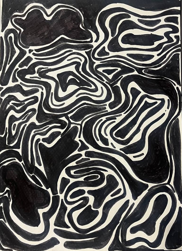 Original Abstract Expressionism Abstract Digital by Zora K
