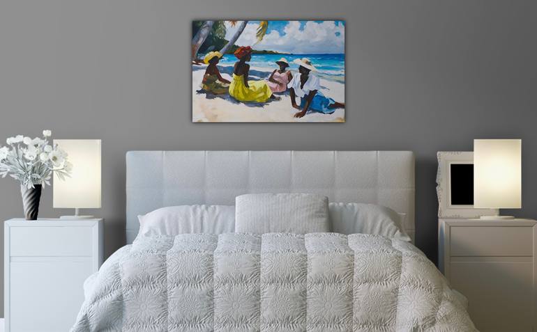 Original Impressionism People Painting by Xandre Folscher