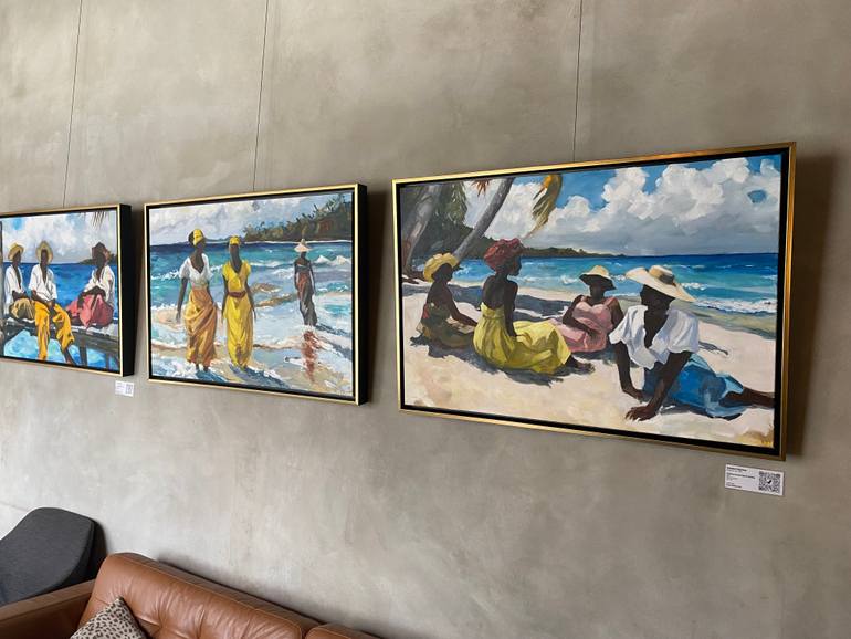 Original Impressionism People Painting by Xandre Folscher