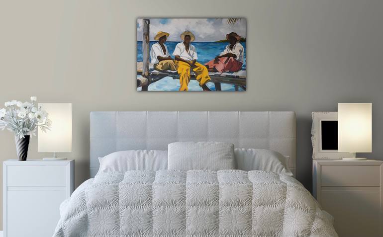 Original Impressionism People Painting by Xandre Folscher