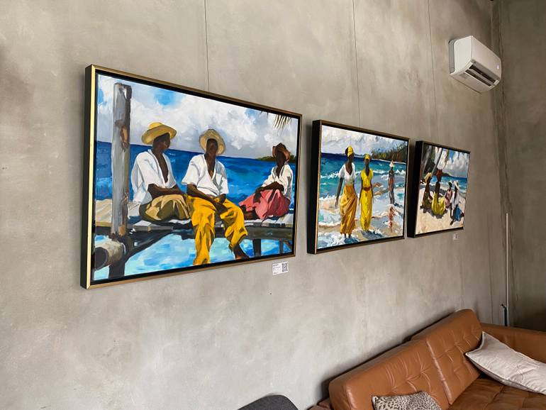 Original Impressionism People Painting by Xandre Folscher