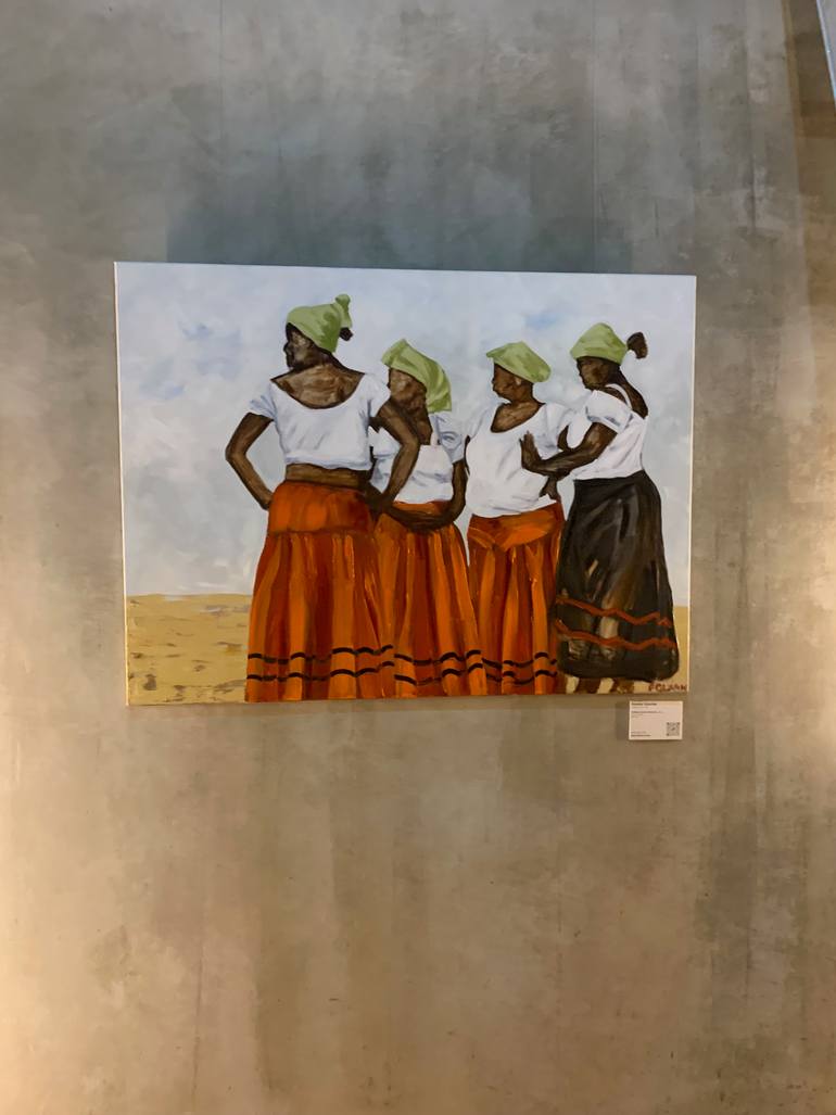 Original Impressionism People Painting by Xandre Folscher