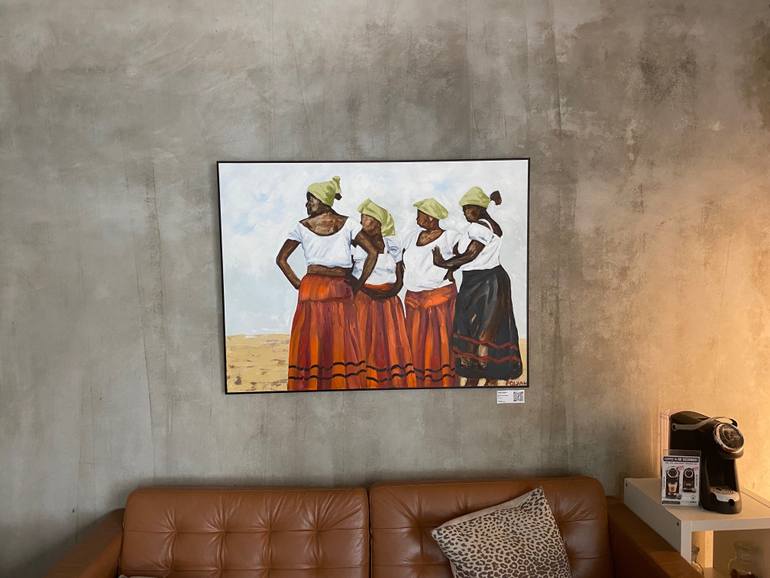 Original Impressionism People Painting by Xandre Folscher