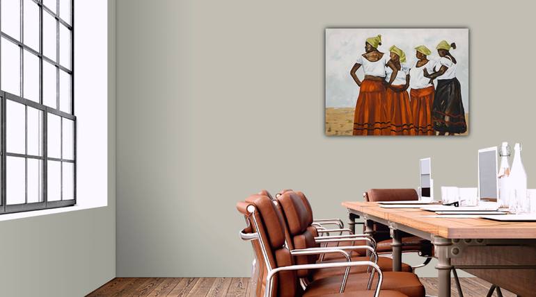 Original Impressionism People Painting by Xandre Folscher