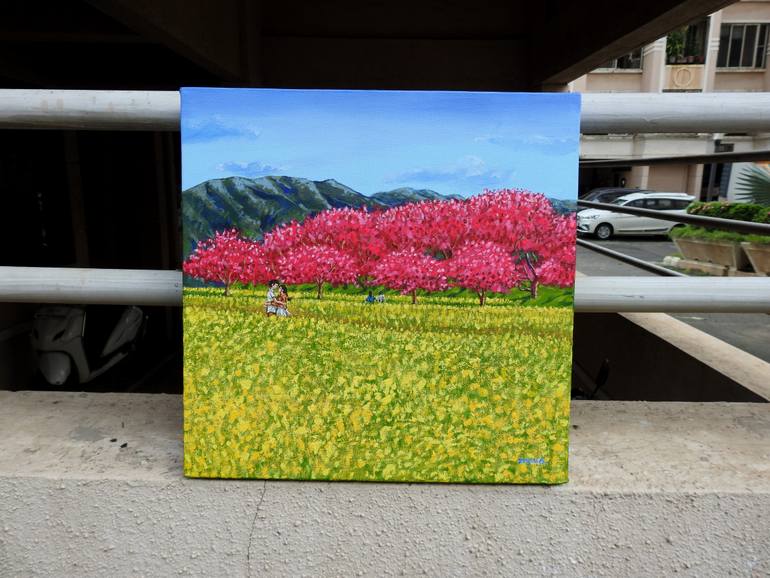 Original Conceptual Landscape Painting by Deepali S