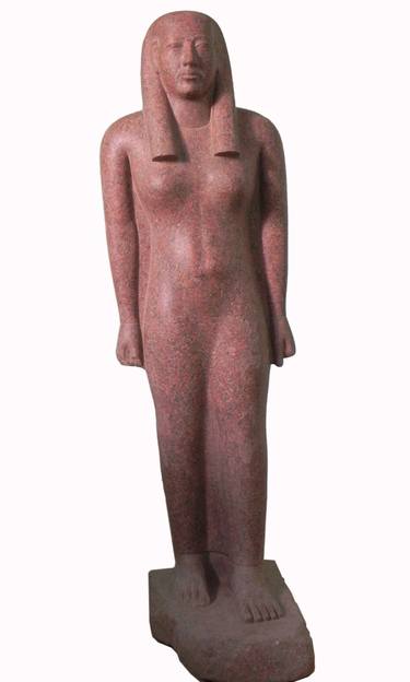 Egyptian granite sculpture of a standing woman thumb