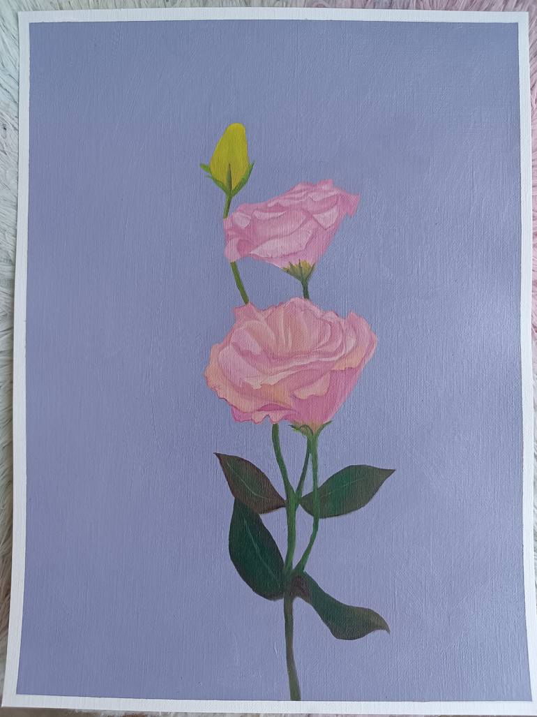 Original Art Deco Botanic Painting by Kenia Issamar