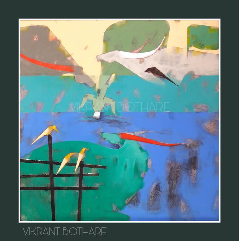 Original Abstract Nature Painting by Vikrant Bothare