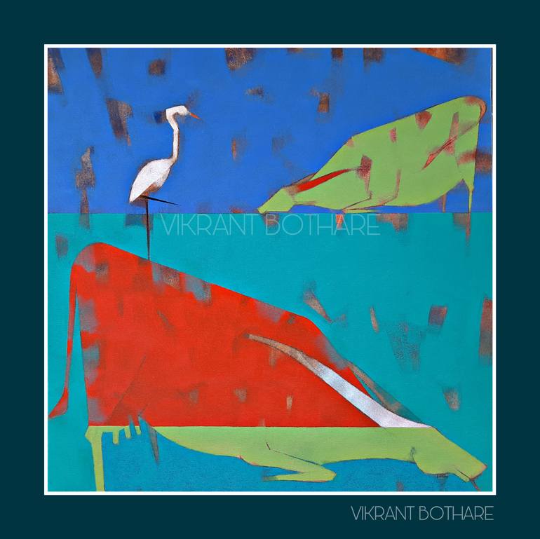Original Abstract Nature Painting by Vikrant Bothare