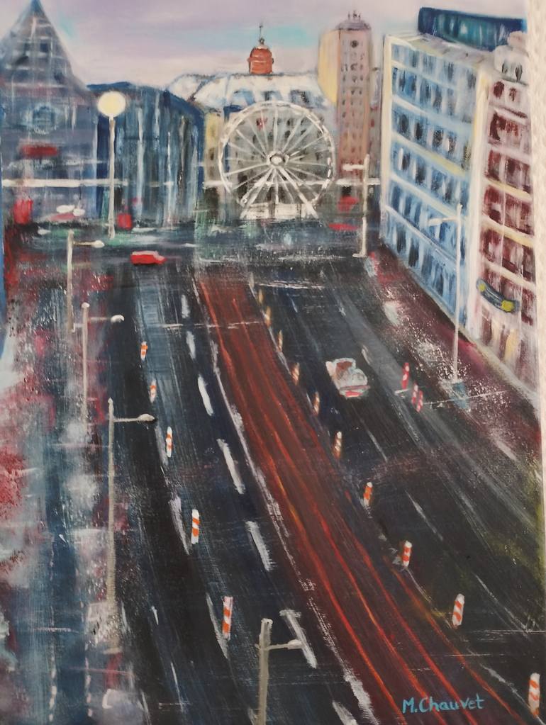 Original Figurative Cities Painting by Mathilde Chauvet