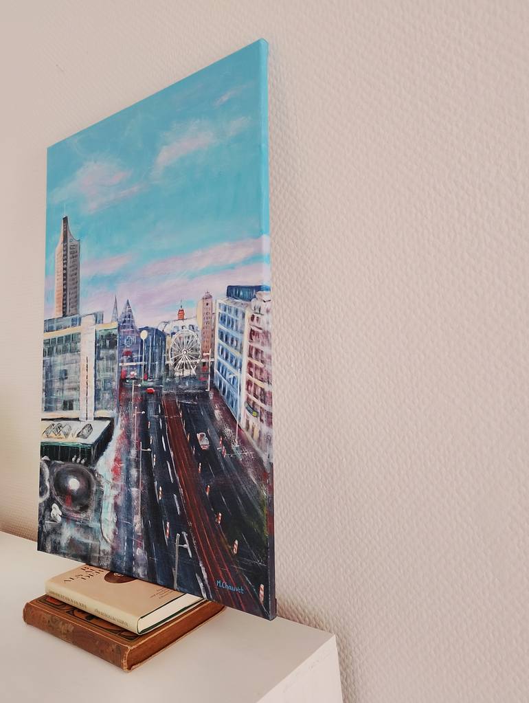 Original Figurative Cities Painting by Mathilde Chauvet