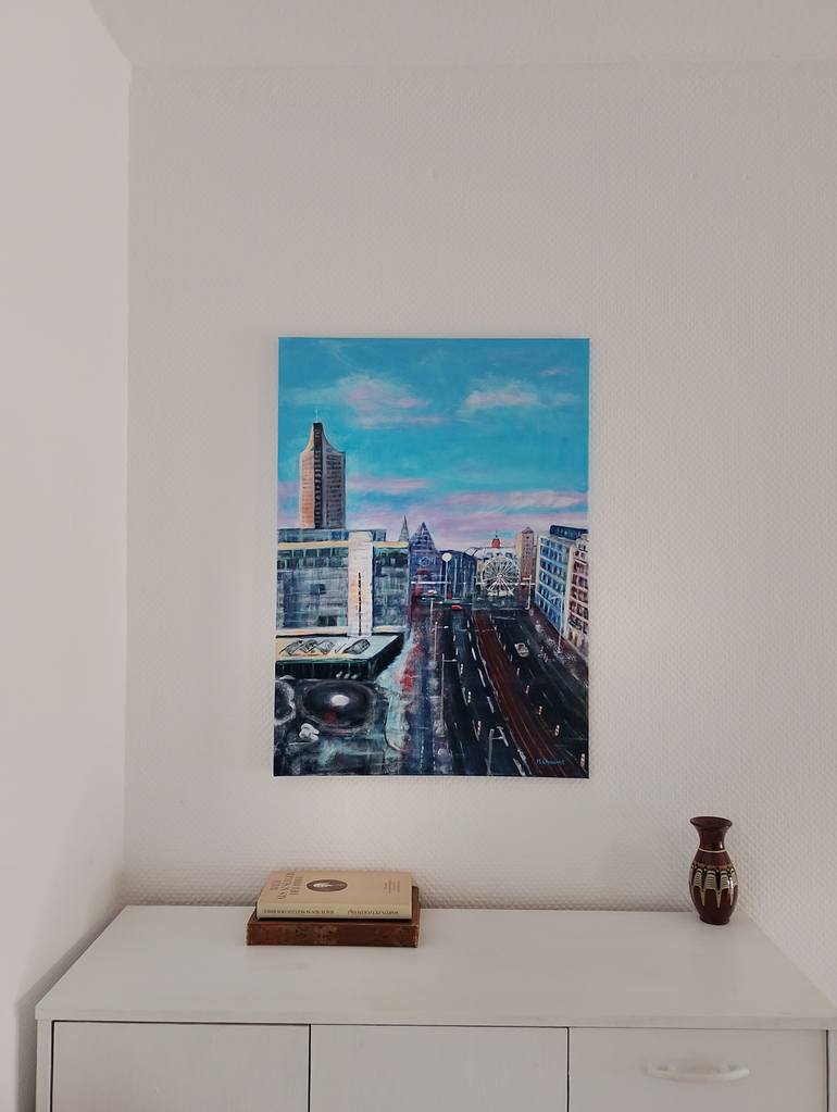 Original Figurative Cities Painting by Mathilde Chauvet