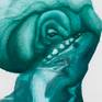 Closer detail of oil painting