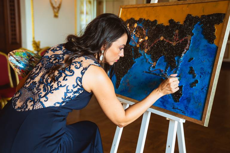 Original Contemporary Landscape Mixed Media by Jelena Borovcanin